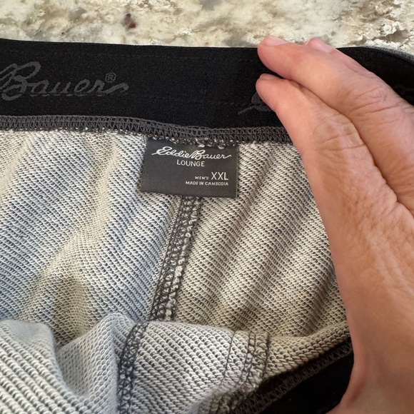 Eddie Bauer gray French Terry Bermuda Drawstring Shorts men’s size XXL - Picture 6 of 12